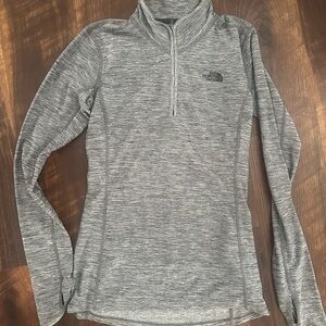 The North Face Women's Gray Quarter-Zip Top Size XS